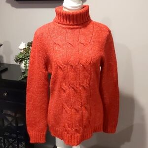 New York & Company turtleneck sweater color is red size large